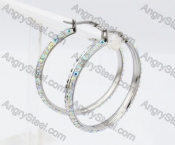Stainless Steel Stone Earring KJE320263
