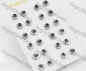 (price for 12 pairs) 8.1mm Steel Ear Stud KJE860020