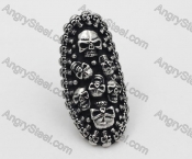 Large Skull Ring KJR350743